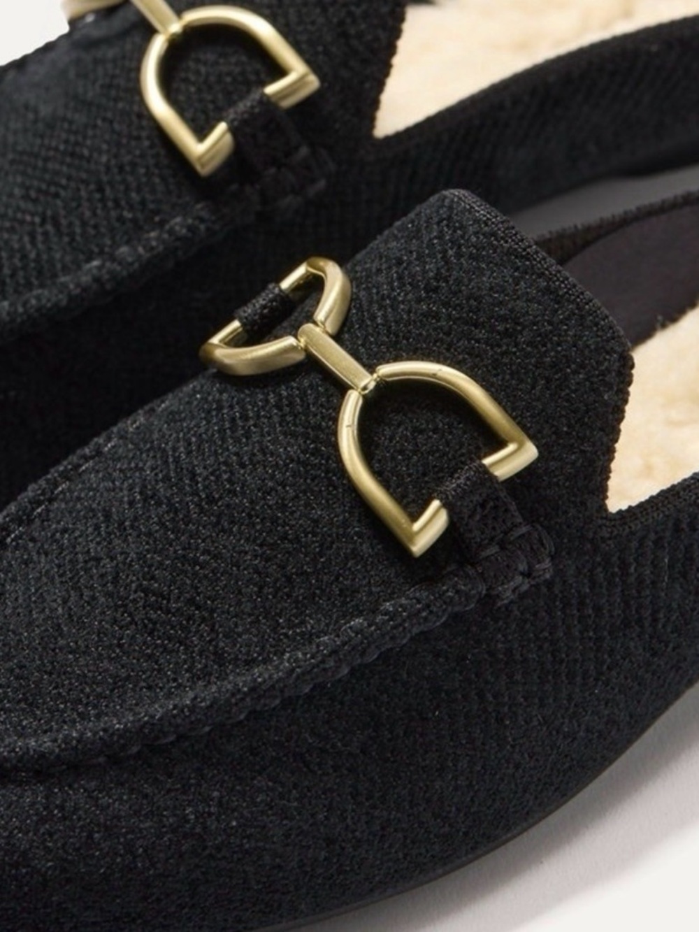Rothy's Revelvet Cozy Bit Loafer Mule Women's 8 Black - Picture 2 of 10